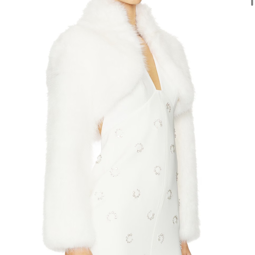 Lucyna Cropped Jacket in White